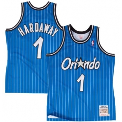 Men Nike Magic 1 Tim Hardway Blue Throwback NBA Prinstips Stitched Jersey