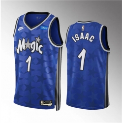 Men Orlando Magic 1 Jonathan Isaac Blue 2023 24 Classic Edition Stitched