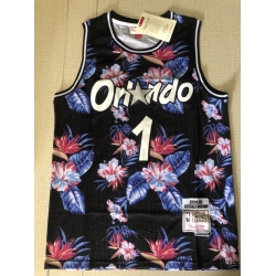Men Orlando Magic 1 Tim Hardway Black Mitchell Ness NBA Stitched Jersey