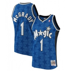 Men Orlando Magic 1 Tracy McGrady 2000 01 Blue Stitched Jerse