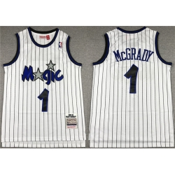Men Orlando Magic 1 Tracy McGrady 2003 04 White Stitched Jersey