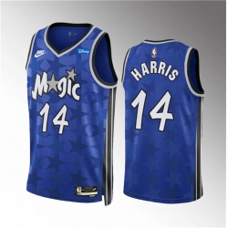 Men Orlando Magic 14 Gary Harris Blue 2023 24 Classic Edition Stitched Basketball Jersey