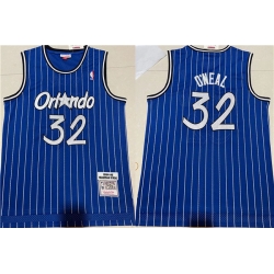 Men Orlando Magic 32 Shaquille O 27Neal Blue Stitched Jersey