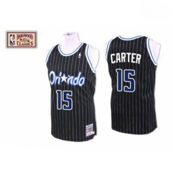 Mens Mitchell and Ness Orlando Magic 15 Vince Carter Authentic Black Throwback NBA Jersey