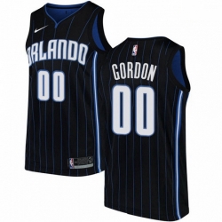 Mens Nike Orlando Magic 0 Aaron Gordon Authentic Black Alternate NBA Jersey Statement Edition