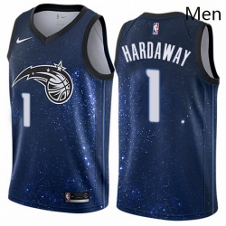 Mens Nike Orlando Magic 1 Penny Hardaway Authentic Blue NBA Jersey City Edition