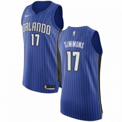 Mens Nike Orlando Magic 17 Jonathon Simmons Authentic Royal Blue Road NBA Jersey Icon Edition 