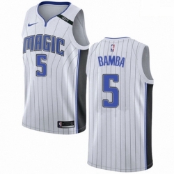 Mens Nike Orlando Magic 5 Mohamed Bamba Swingman White NBA Jersey Association Edition 