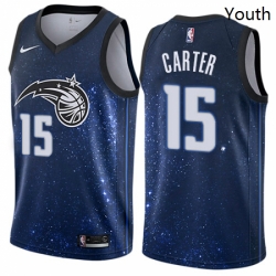 Youth Nike Orlando Magic 15 Vince Carter Swingman Blue NBA Jersey City Edition