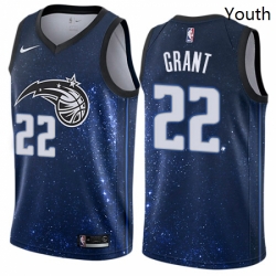 Youth Nike Orlando Magic 22 Jerian Grant Swingman Blue NBA Jersey City Edition 