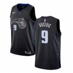 Youth Nike Orlando Magic 9 Nikola Vucevic Swingman Black NBA Jersey City Edition