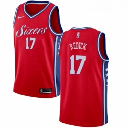 Womens Nike Philadelphia 76ers 17 JJ Redick Swingman Red Alternate NBA Jersey Statement Edition 