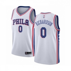 Womens Philadelphia 76ers 0 Josh Richardson Swingman White Basketball Jersey Association Edition 