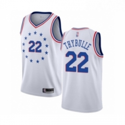 Womens Philadelphia 76ers 22 Mattise Thybulle White Swingman Jersey Earned Edition 