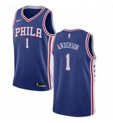 Youth Nike Philadelphia 76ers 1 Justin Anderson Swingman Blue Road NBA Jersey Icon Edition