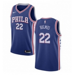 Youth Nike Philadelphia 76ers 22 Richaun Holmes Swingman Blue Road NBA Jersey Icon Edition 