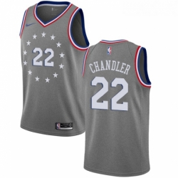 Youth Nike Philadelphia 76ers 22 Wilson Chandler Swingman Gray NBA Jersey City Edition 