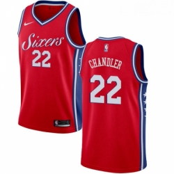 Youth Nike Philadelphia 76ers 22 Wilson Chandler Swingman Red NBA Jersey Statement Edition 