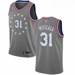 Youth Nike Philadelphia 76ers 31 Mike Muscala Swingman Gray NBA Jersey City Edition 