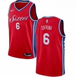 Youth Nike Philadelphia 76ers 6 Julius Erving Authentic Red Alternate NBA Jersey Statement Edition