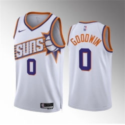 Men Phoenix Suns 0 Jordan Goodwin White Association Edition Stitched Basketball Jersey