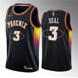 Men Phoenix Suns 3 Bradley Beal Black Statement Edition Stitched Basketball Jersey