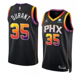 Men Phoenix Suns 35 Kevin Durant Black 2022 23 Statement Edition Stitched Basketball Jersey