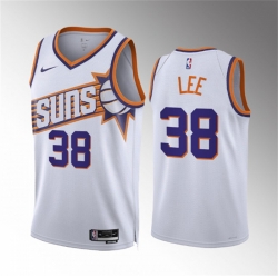 Men Phoenix Suns 38 Saben Lee White Association Edition Stitched Basketball Jersey