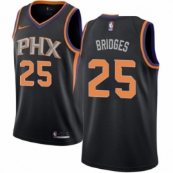 Youth Nike Phoenix Suns 25 Mikal Bridges Swingman Black NBA Jersey Statement Edition 