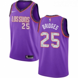 Youth Nike Phoenix Suns 25 Mikal Bridges Swingman Purple NBA Jersey 2018 19 City Edition 