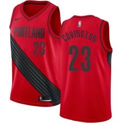 Men Nike Portland Blazers 23 Robert Covington Red Statement Edition NBA Swingman Jersey