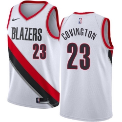 Men Nike Portland Blazers 23 Robert Covington White NBA Swingman Association Edition Jersey