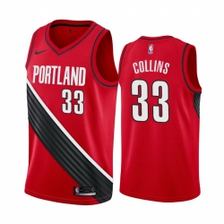 Men Nike Portland Blazers 33 Zach Collins Red NBA Swingman Statement Edition 2019 2020 Jersey