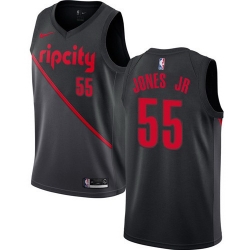 Men Nike Portland Blazers 55 Derrick Jones Jr Black NBA Swingman City Edition 2018 19 Jersey
