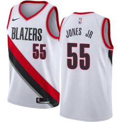 Men Nike Portland Blazers 55 Derrick Jones Jr White NBA Swingman Association Edition Jersey