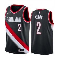 Men Portland Trail Blazers 2 Deandre Ayton Black 2023 Icon Edition Stitched Basketball Jersey