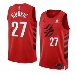 Men Portland Trail Blazers 27 Jusuf Nurkic 2022 23 Red Statement Edition Swingman Stitched Basketball Jersey