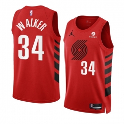 Men Portland Trail Blazers 34 Jabari Walker 2022 23 Red Statement Edition Swingman Stitched Basketball Jersey