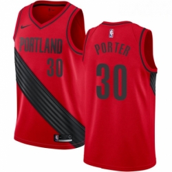 Mens Nike Portland Trail Blazers 30 Terry Porter Swingman Red Alternate NBA Jersey Statement Edition