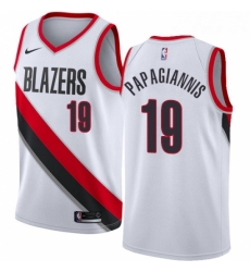 Womens Nike Portland Trail Blazers 19 Georgios Papagiannis Swingman White NBA Jersey Association Edition 