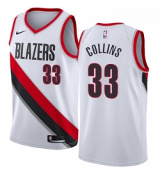 Womens Nike Portland Trail Blazers 33 Zach Collins Swingman White Home NBA Jersey Association Edition