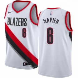 Womens Nike Portland Trail Blazers 6 Shabazz Napier Swingman White Home NBA Jersey Association Edition 