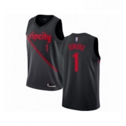 Womens Portland Trail Blazers 1 Anfernee Simons Swingman Black Basketball Jersey 2018 19 City Edition 