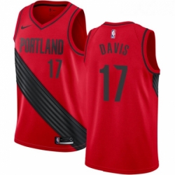 Youth Nike Portland Trail Blazers 17 Ed Davis Swingman Red Alternate NBA Jersey Statement Edition 