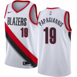 Youth Nike Portland Trail Blazers 19 Georgios Papagiannis Swingman White NBA Jersey Association Edition 