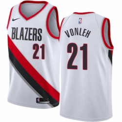 Youth Nike Portland Trail Blazers 21 Noah Vonleh Authentic White Home NBA Jersey Association Edition