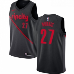 Youth Nike Portland Trail Blazers 27 Jusuf Nurkic Swingman Black NBA Jersey 2018 19 City Edition