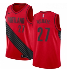 Youth Nike Portland Trail Blazers 27 Jusuf Nurkic Swingman Red Alternate NBA Jersey Statement Edition