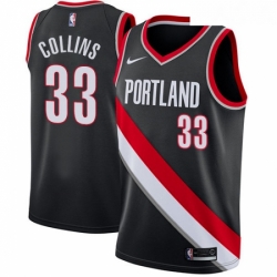 Youth Nike Portland Trail Blazers 33 Zach Collins Swingman Black Road NBA Jersey Icon Edition