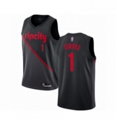 Youth Portland Trail Blazers 1 Anfernee Simons Swingman Black Basketball Jersey 2018 19 City Edition 